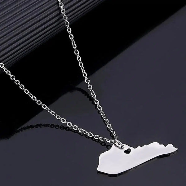 Kentucky USA Map Necklace