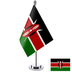 Kenya Desk Flag - Small Office Table Flag