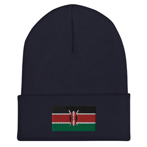 Kenya Flag Beanie - Embroidered Winter Hat