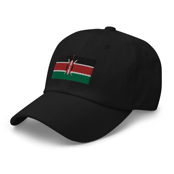 Kenya Flag Cap - Adjustable Embroidered Dad Hat