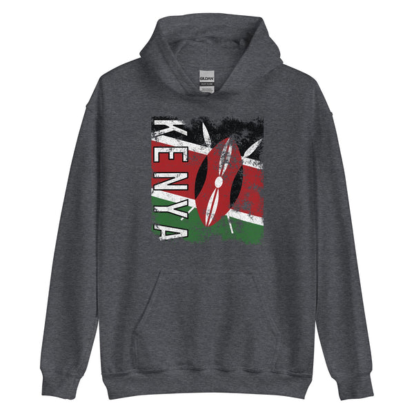 Kenya Flag - Distressed Flag Hoodie