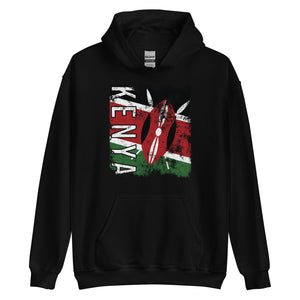 Kenya Flag - Distressed Flag Hoodie