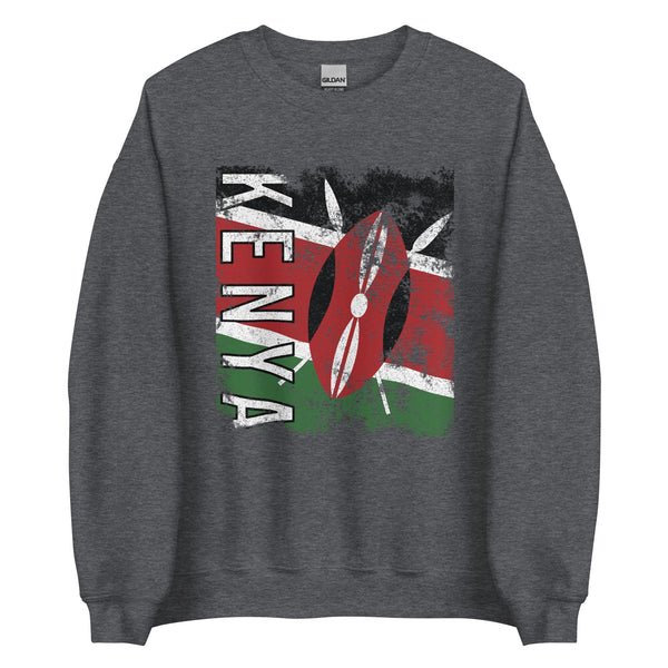 Kenya Flag - Distressed Flag Sweatshirt