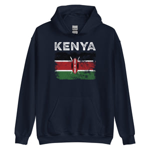 Kenya Flag Distressed - Kenyan Flag Hoodie