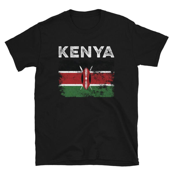 Kenya Flag Distressed - Kenyan Flag T-Shirt