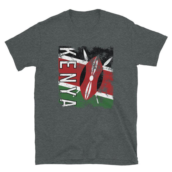 Kenya Flag Distressed T-Shirt