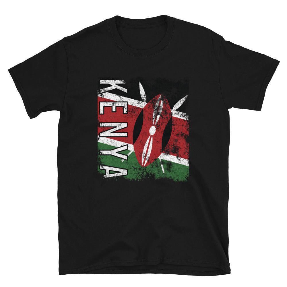 Kenya Flag Distressed T-Shirt