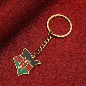 Kenya Flag Map Keychain