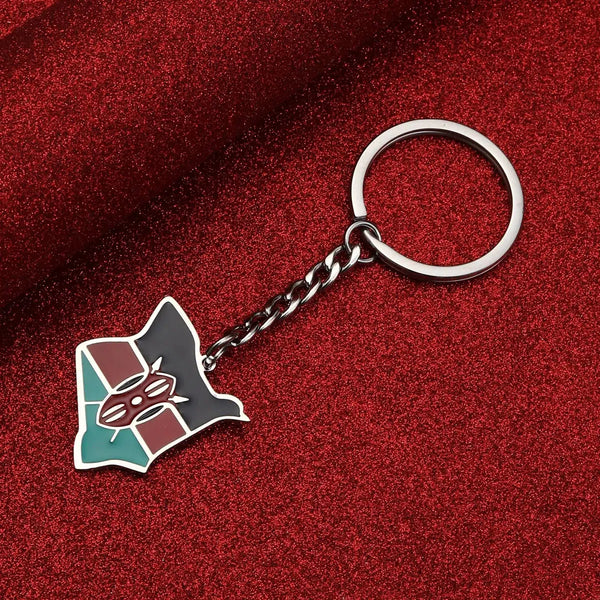 Kenya Flag Map Keychain