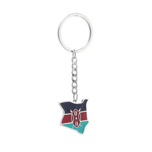 Kenya Flag Map Keychain