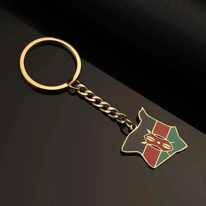 Kenya Flag Map Keychain