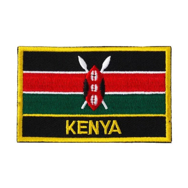 Kenya Flag Patch - Sew On/Iron On Patch