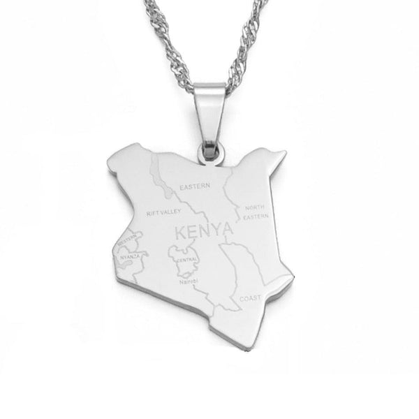 Kenya Map Necklace