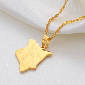 Kenya Map Necklace