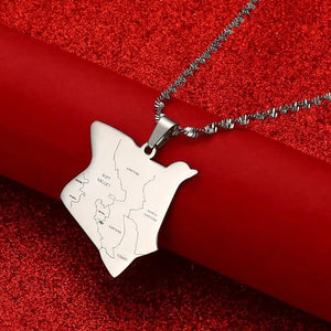 Kenya Map Necklace