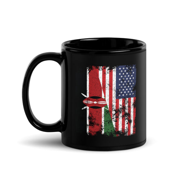 Kenya USA Flag - Half American Mug