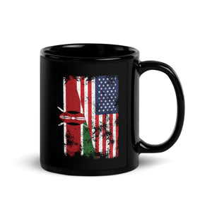 Kenya USA Flag - Half American Mug