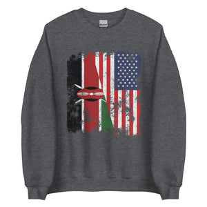 Kenya USA Flag - Half American Sweatshirt