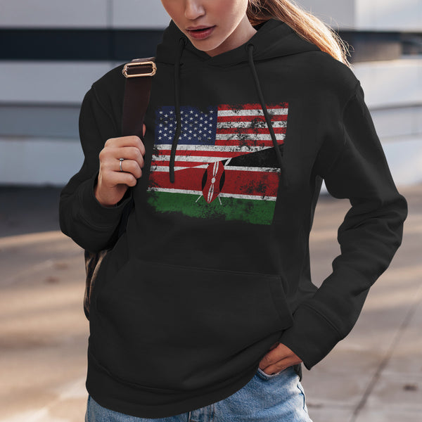 Kenya USA Flag Hoodie