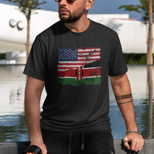 Kenya USA Flag T-Shirt