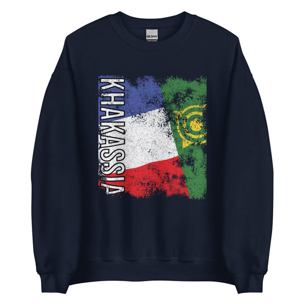 Khakassia Flag - Distressed Flag Sweatshirt