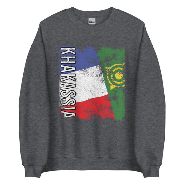 Khakassia Flag - Distressed Flag Sweatshirt