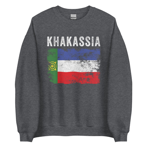 Khakassia Flag Distressed - Khakas Flag Sweatshirt