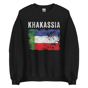 Khakassia Flag Distressed - Khakas Flag Sweatshirt