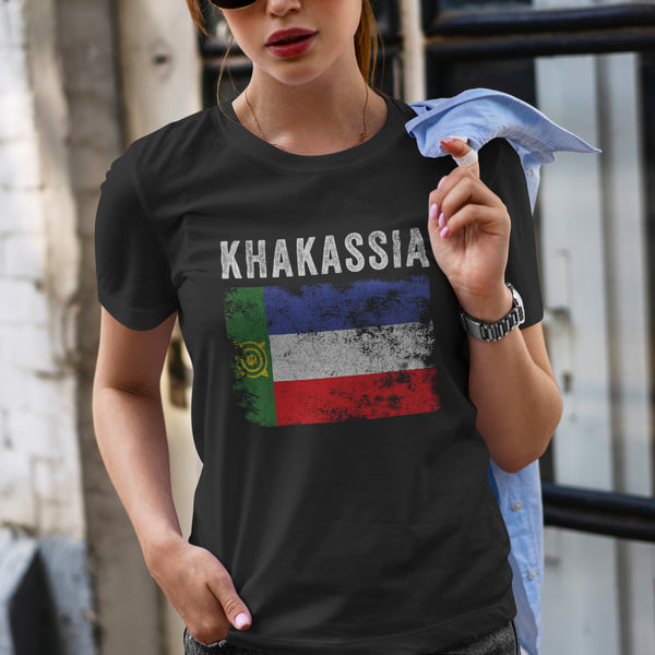 Khakassia Flag Distressed - Khakas Flag T-Shirt