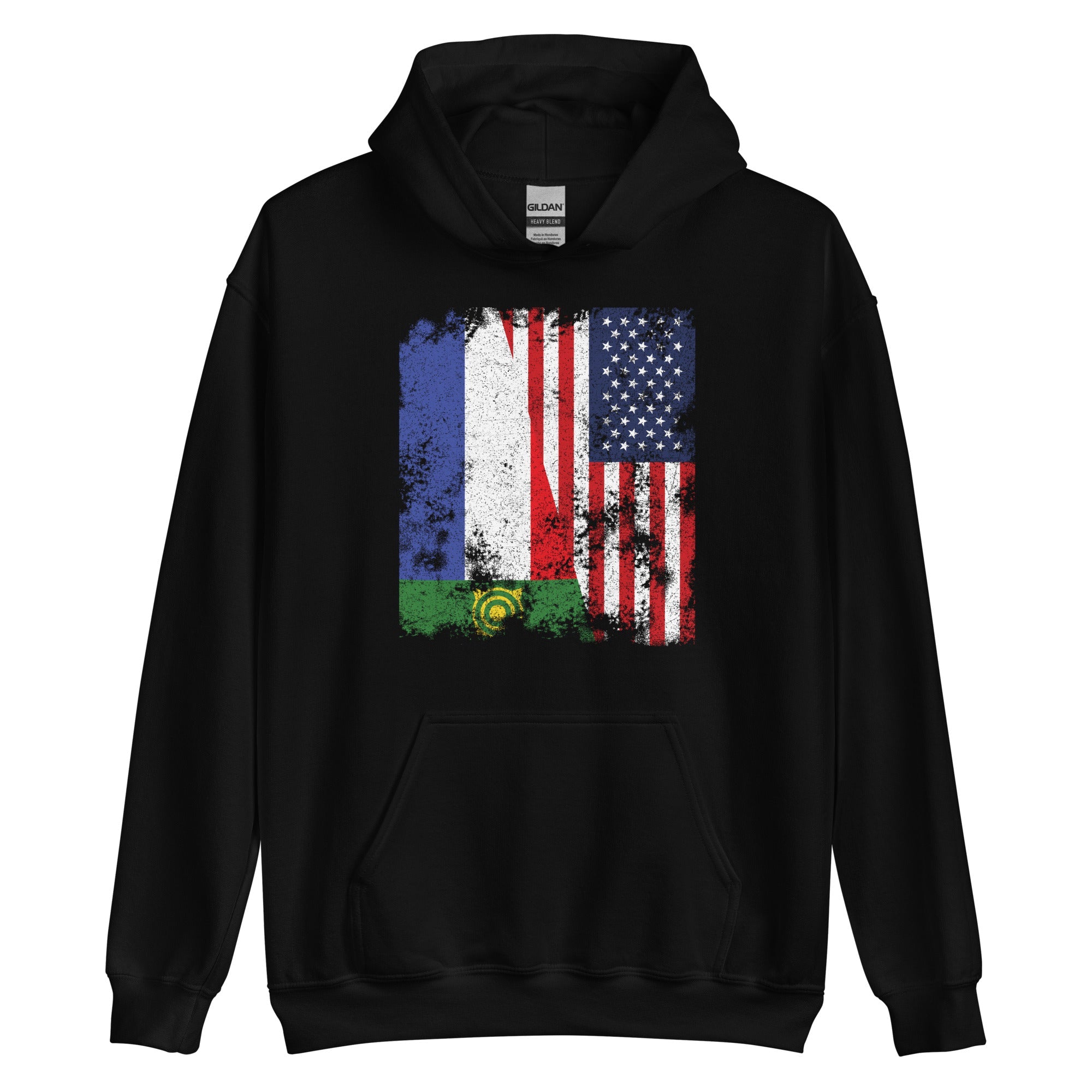 Khakassia USA Flag - Half American Hoodie