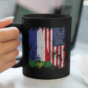 Khakassia USA Flag - Half American Mug