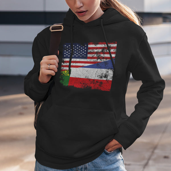Khakassia USA Flag Hoodie