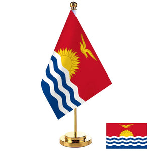 Kiribati Desk Flag - Small Office Table Flag