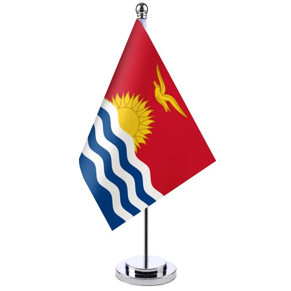 Kiribati Desk Flag - Small Office Table Flag