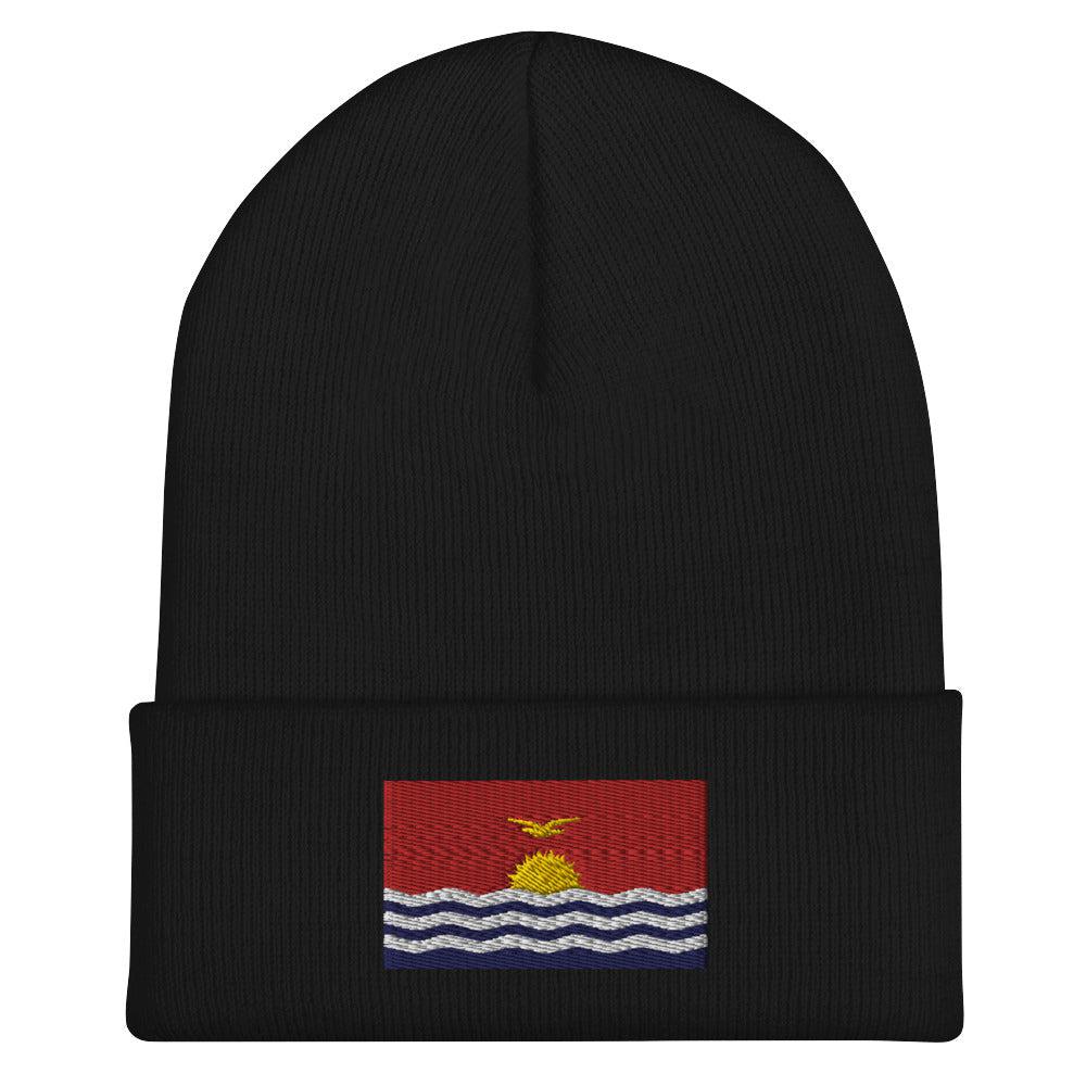 Kiribati Flag Beanie - Embroidered Winter Hat