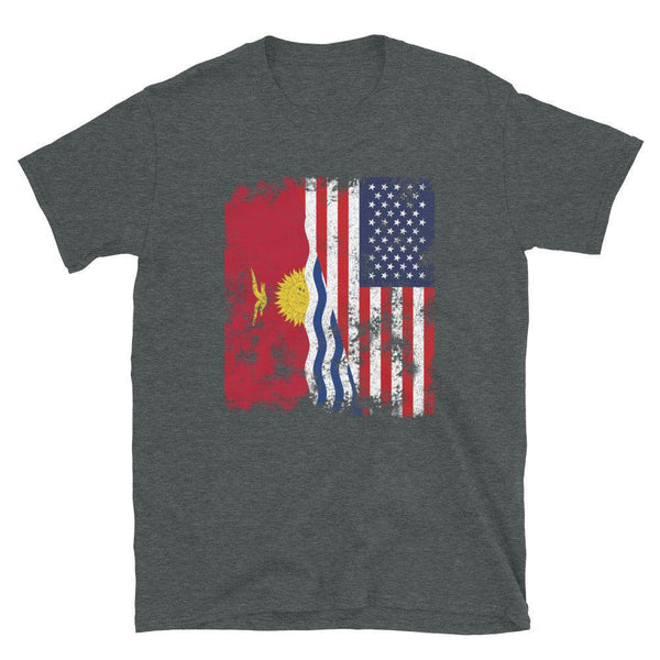 Kiribati USA Flag - Half American T-Shirt