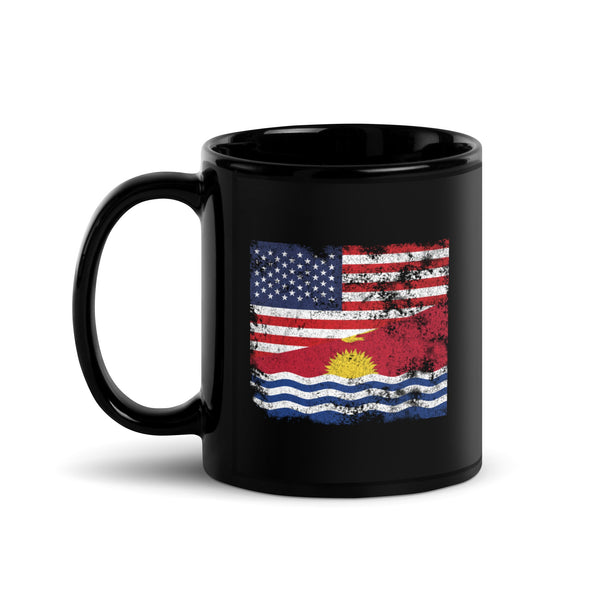 Kiribati USA Flag Mug