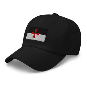 Knights Templar Flag Cap - Adjustable Embroidered Dad Hat