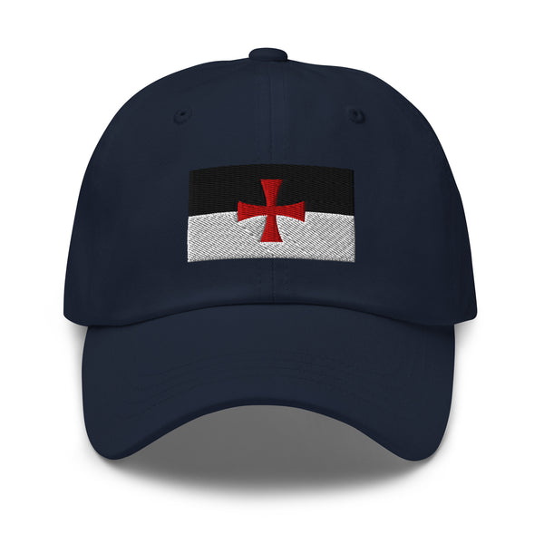 Knights Templar Flag Cap - Adjustable Embroidered Dad Hat