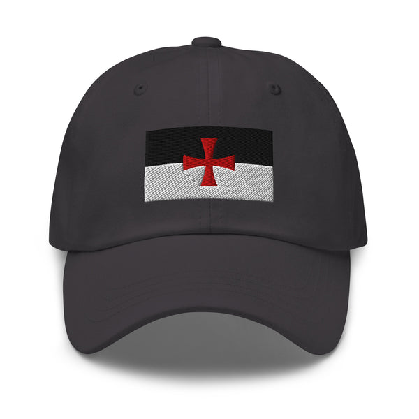 Knights Templar Flag Cap - Adjustable Embroidered Dad Hat