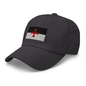 Knights Templar Flag Cap - Adjustable Embroidered Dad Hat