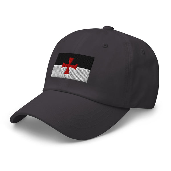 Knights Templar Flag Cap - Adjustable Embroidered Dad Hat