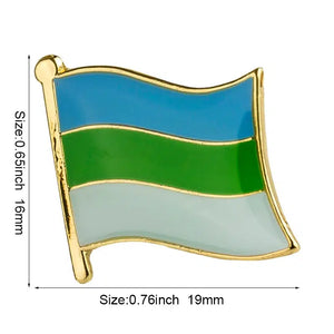 Komi Flag Lapel Pin - Enamel Pin Flag