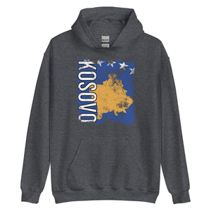 Kosovo Flag - Distressed Flag Hoodie