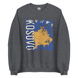 Kosovo Flag - Distressed Flag Sweatshirt