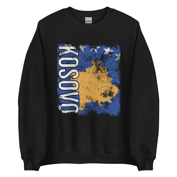 Kosovo Flag - Distressed Flag Sweatshirt