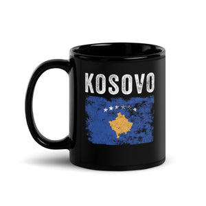 Kosovo Flag Distressed - Kosovar Flag Mug