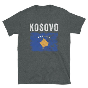 Kosovo Flag Distressed - Kosovar Flag T-Shirt