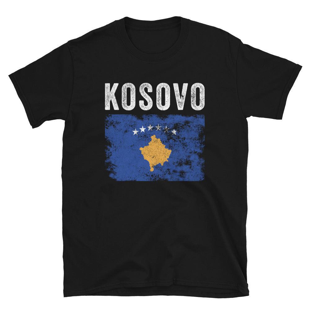 Kosovo Flag Distressed - Kosovar Flag T-Shirt