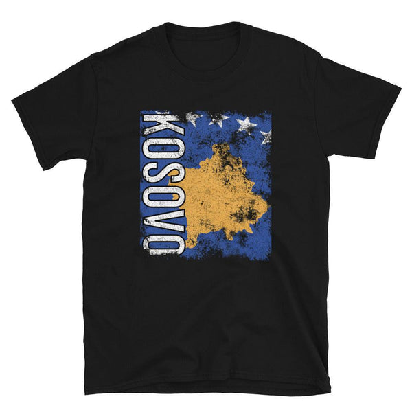 Kosovo Flag Distressed T-Shirt